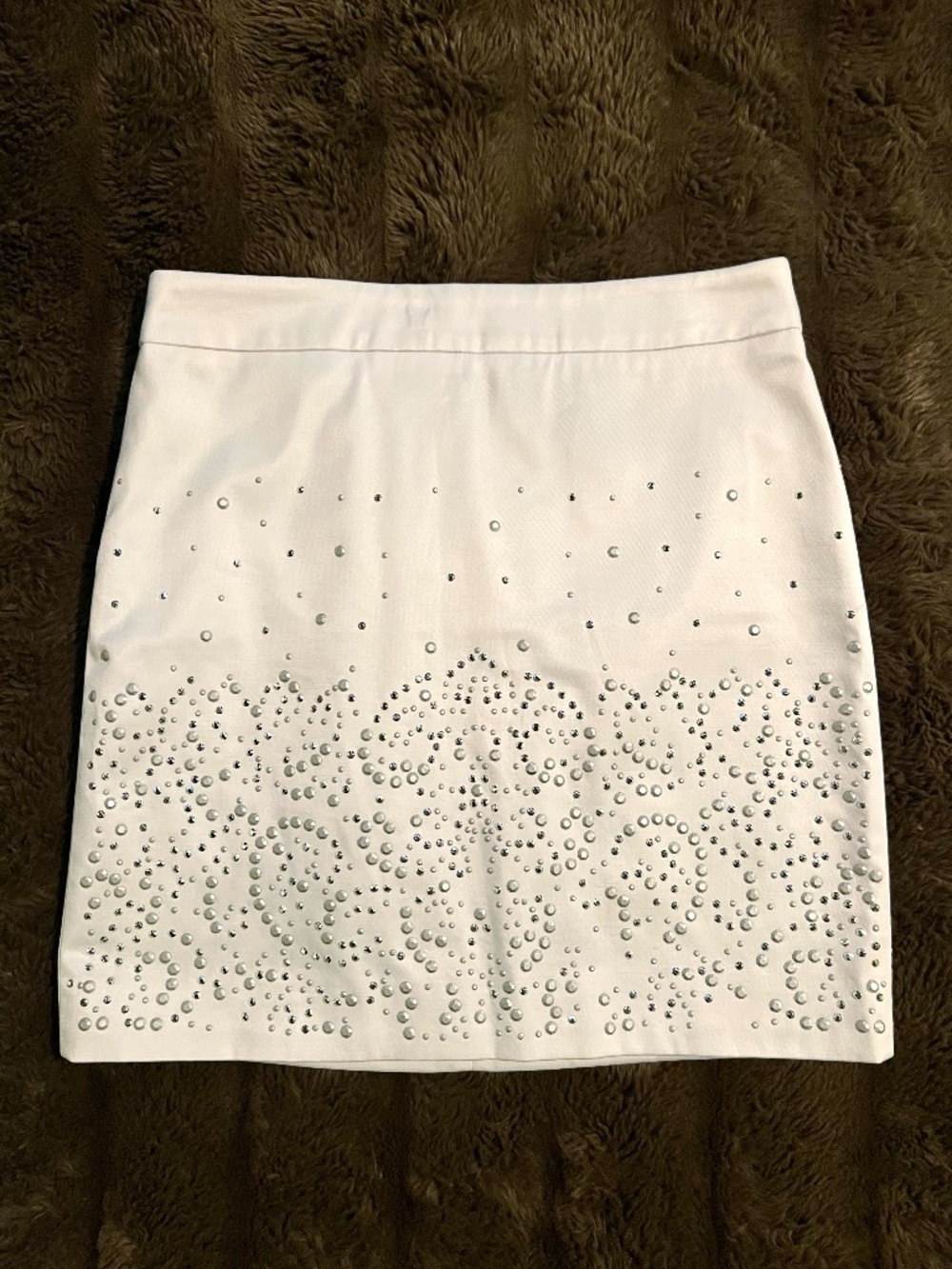 Armani Exchange White Embellished Skirt